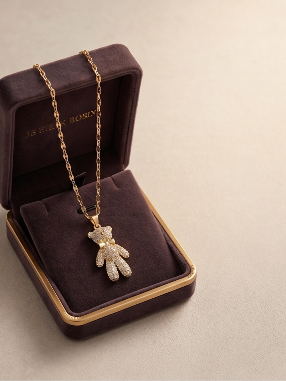 Gold Bee & Star Charm necklace Gold